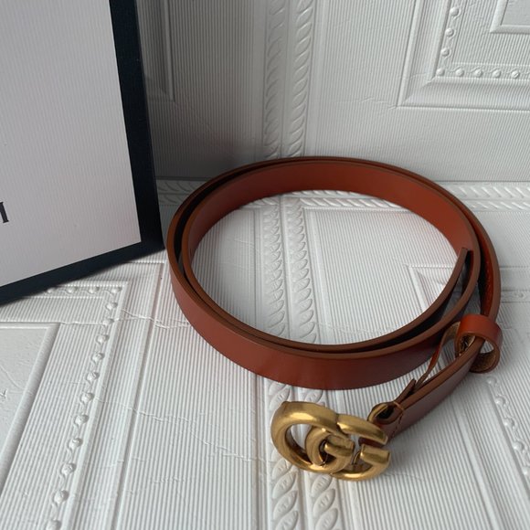 Cheap and affordable leather belt with double G bu main image 6